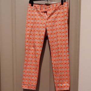 Geometric-Print, Slim-Cropped Pants